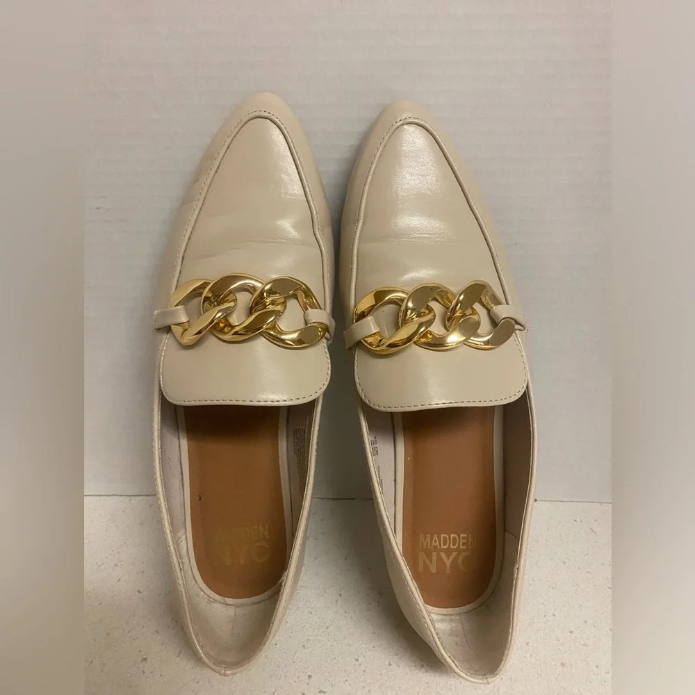 Madden NYC Bone Chain-Trim Loafers
